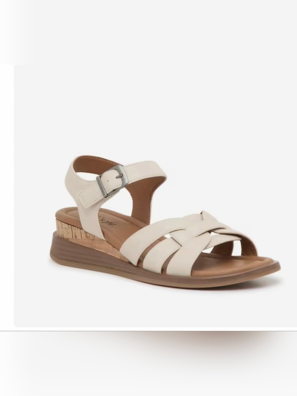 Eurosoft Womens Melrose Wedge Sandal In Bone. Size 9/40 NWT